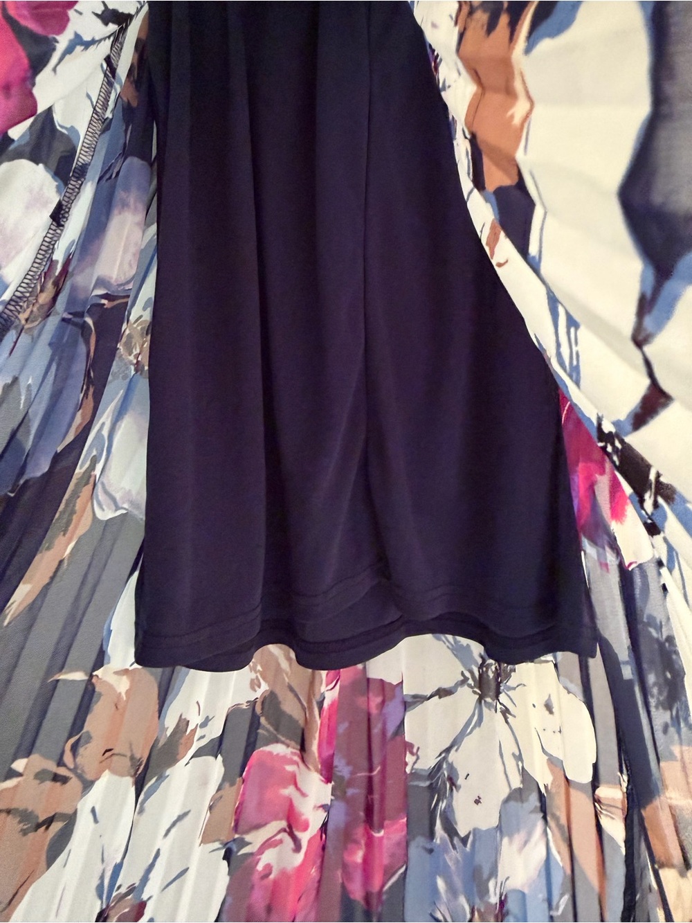 Lulu's Twilight Temptation Navy Blue Floral Print Maxi Skirt S Small - Picture 5 of 7